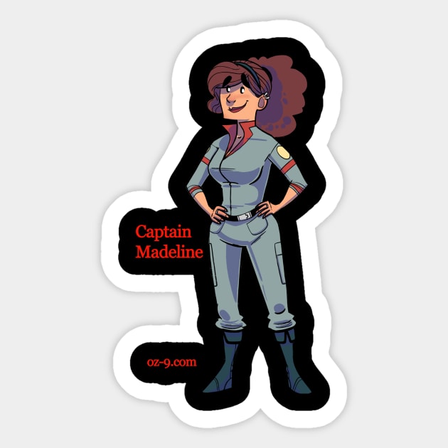 Oz 9 Captain Madeline Sticker by Oz9